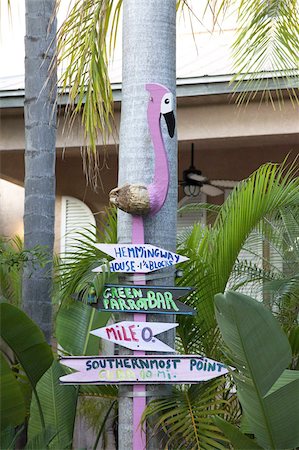 Signpost in Key West, Florida, United States of America, North America Stock Photo - Rights-Managed, Code: 841-03677117