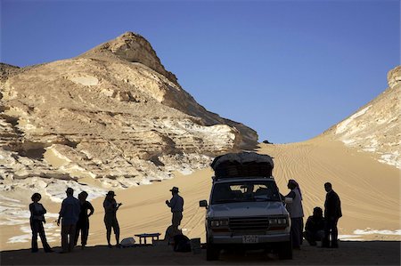 Group of travellers visiting the Black Desert, Egypt, North Africa, Africa Stock Photo - Rights-Managed, Code: 841-03677159