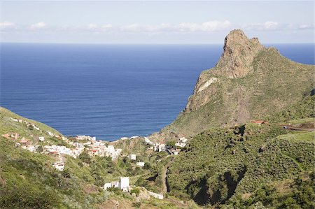 The quiet village of Taganana within the Anaga Rural Park, an area of outstanding natural beauty with walking trails, Tenerife, Canary Islands, Spain, Atlantic, Europe Foto de stock - Con derechos protegidos, Código: 841-03677200