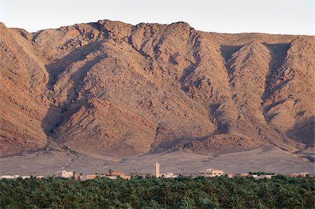 Jorf mountain and date palm oasis, Figuig, province of Figuig, Oriental Region, Morocco, North Africa, Africa Stock Photo - Rights-Managed, Code: 841-03677256