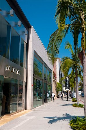 sidewalk not people - Rodeo Drive, Beverley Hills, Los Angeles, California, United States of America, North America Stock Photo - Rights-Managed, Code: 841-03677339