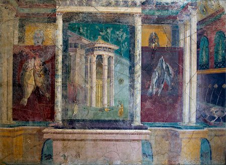 pompa - Frescoes from Pompeii, National Archaeological Museum, Naples, Campania, Italy, Europe Foto de stock - Direito Controlado, Número: 841-03677504