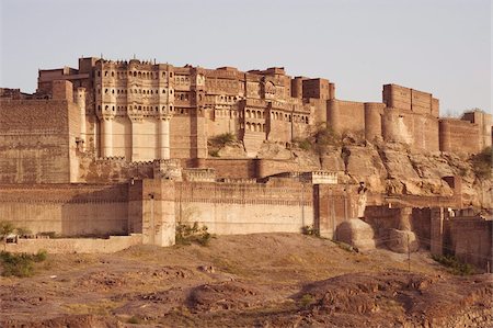 rajasthan - The Mehrangarh Fort, Jodhpur, Rajasthan, India, Asia Foto de stock - Con derechos protegidos, Código: 841-03672231