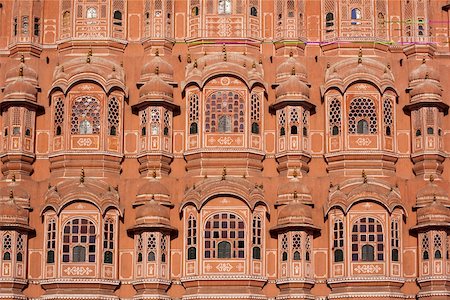 simsearch:841-03870347,k - La façade rose ornée du Hawa Mahal (Palais des vents), Jaipur, Rajasthan, Inde, Asie Photographie de stock - Rights-Managed, Code: 841-03672245