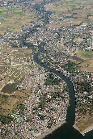 Aerial view of dormitory township on river into south end of Manila Bay, Manila, Philippines, Southeast Asia, Asia Foto de stock - Con derechos protegidos, Código: 841-03672310