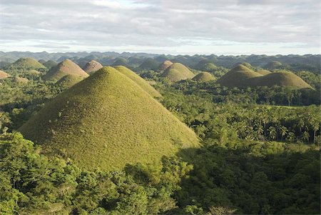 philippines - Chocolate Hills, les collines coniques dans le karst calcaire tropical, Carmen, Bohol, Philippines, Asie du sud-est, Asie Photographie de stock - Rights-Managed, Code: 841-03672311