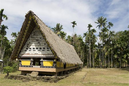 pala - Airai Bai, sacred meeting house at heart of village, 200 years old, southern Babeldaob, Palau, Micronesia, Western Pacific Ocean, Pacific Foto de stock - Con derechos protegidos, Código: 841-03672326