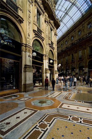 Galleria Vittorio Emanuele II, Milan, Lombardy, Italy, Europe Stock Photo - Rights-Managed, Code: 841-03672526