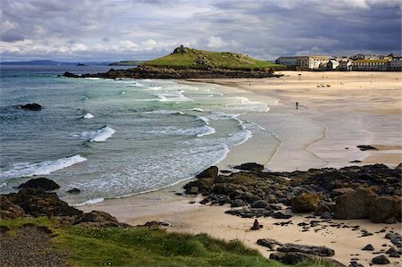 saint ives - Porthmeor Beach, St. Ives, Cornwall, England, United Kingdom, Europe Foto de stock - Con derechos protegidos, Código: 841-03672545