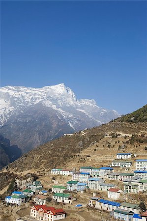 simsearch:841-03065101,k - Namche Bazar, région de l'Everest Solu Khumbu, Parc National de Sagarmatha, Himalaya, Népal, Asie Photographie de stock - Rights-Managed, Code: 841-03672797