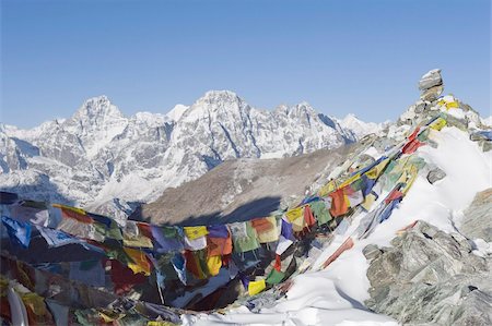 prayer flag - Cho La Pass, Solu Khumbu Everest Region, Sagarmatha National Park, Himalayas, Nepal, Asia Stock Photo - Rights-Managed, Code: 841-03672803