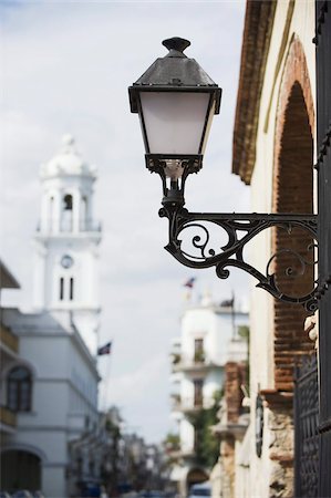 Bell tower, Zona Colonial (Colonial District), UNESCO World Heritage Site, Santo Domingo, Dominican Republic, West Indies, Caribbean, Central America Stock Photo - Rights-Managed, Code: 841-03672894