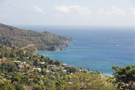 Homme de guerre Bay, Charlotteville, Tobago, Trinidad et Tobago, Antilles, Caraïbes, Amérique centrale Photographie de stock - Rights-Managed, Code: 841-03672931