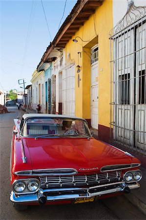 simsearch:841-03676826,k - Chevrolet, classic 1950s American car, Trinidad, UNESCO World Heritage Site, Cuba, West Indies, Caribbean, Central America Foto de stock - Con derechos protegidos, Código: 841-03672975