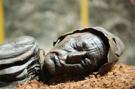 execution - Preserved body of the Tollund Man, hung to death in 300 BC, Silkeborg Museum, Silkeborg, Jutland, Denmark, Scandinavia, Europe Stock Photo - Rights-Managed, Code: 841-03673028