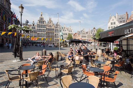 placing - Outdoor cafe, Grote Markt, Antwerp, Flanders, Belgium, Europe Stock Photo - Rights-Managed, Code: 841-03673042