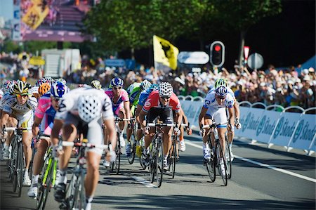 road to endurance - Professional cyclists, fiinishing sprint of a Tour de France stage 2010, Brussels, Belgium, Europe Stock Photo - Rights-Managed, Code: 841-03673058