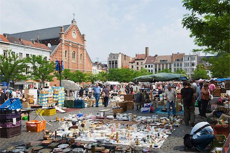 simsearch:841-05784066,k - Place du Jeu de Balle brocante, Bruxelles, Belgique, Europe Photographie de stock - Rights-Managed, Code: 841-03673064