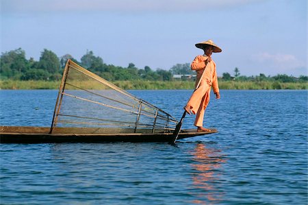 shan state - Fisherman, Inle Lake, Shan State, Myanmar (Burma), Asia Stock Photo - Rights-Managed, Code: 841-03673172