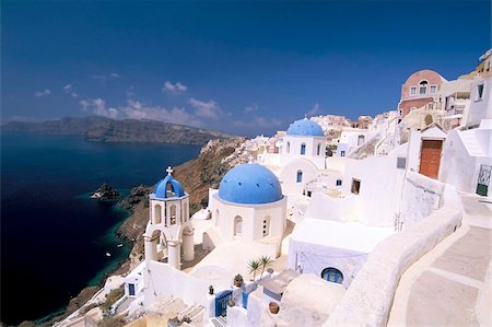 Oia (Ia), l'île de Santorini (Thira), Iles des Cyclades, Aegean, îles grecques, Grèce, Europe Photographie de stock - Rights-Managed, Code: 841-03673224