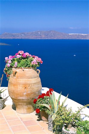 santorini - Fira, island of Santorini (Thira), Cyclades Islands, Aegean, Greek Islands, Greece, Europe Foto de stock - Con derechos protegidos, Código: 841-03673232