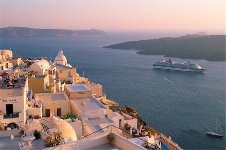 Fira, island of Santorini (Thira), Cyclades Islands, Aegean, Greek Islands, Greece, Europe Foto de stock - Con derechos protegidos, Código: 841-03673252