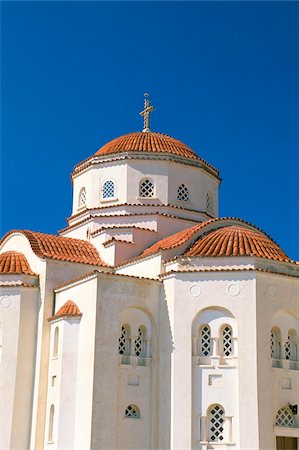 Near Messaria, island of Santorini (Thira), Cyclades Islands, Aegean, Greek Islands, Greece, Europe Foto de stock - Direito Controlado, Número: 841-03673272