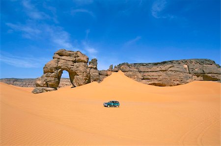 Afzgar Arch, Akakus, Sahara desert, Fezzan, Libya, North Africa, Africa Fotografie stock - Rights-Managed, Codice: 841-03673304