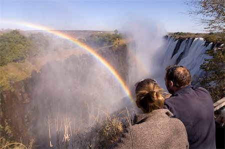 rainbow falls - Victoria Falls, UNESCO World Heritage Site, Zambesi River, Zambia, Africa Stock Photo - Rights-Managed, Code: 841-03673407