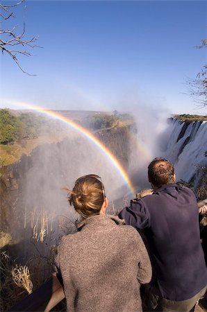 rainbow falls - Victoria Falls, UNESCO World Heritage Site, Zambesi River, Zambia, Africa Stock Photo - Rights-Managed, Code: 841-03673408