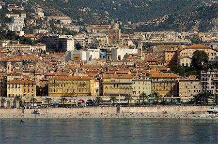 france beach sunbathing - View from helicopter of Nice, Alpes-Maritimes, Provence, Cote d'Azur, French Riviera, France, Mediterranean, Europe Stock Photo - Rights-Managed, Code: 841-03673433