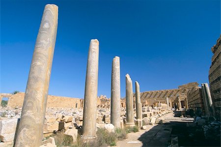 simsearch:841-02717457,k - Severan Forum, Leptis Magna, UNESCO World Heritage Site, Tripolitania, Libya, North Africa, Africa Foto de stock - Con derechos protegidos, Código: 841-03673457