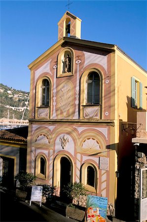 Chapelle St. Pierre (St. Peter's chapel), by Jean Cocteau, Villefranche sur Mer, Cote d'Azur, Provence, French Riviera, France, Mediterranean, Europe Foto de stock - Con derechos protegidos, Código: 841-03673569