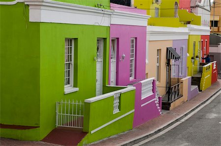 painted houses exterior - Bo-Kaap district, Cape Town, South Africa, Africa Stock Photo - Rights-Managed, Code: 841-03673608