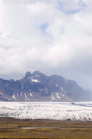 skaftafell - Vatnajokull glacier, Skaftafell National Park, South coast, Iceland, Polar Regions Foto de stock - Con derechos protegidos, Código: 841-03673682