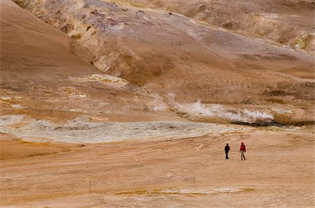 Hverir geothermal fields at the foot of Namafjall mountain, Myvatn lake area, Iceland, Polar Regions Foto de stock - Con derechos protegidos, Código: 841-03673769