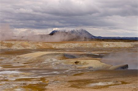 Hverir geothermischen Feldern am Fuße des Berges Namafjall, Myvatn See Gebiet, Island, Polarregionen Stockbilder - Lizenzpflichtiges, Bildnummer: 841-03673795