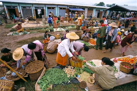 Marché, Heho, État Shan, au Myanmar (Birmanie), Asie Photographie de stock - Rights-Managed, Code: 841-03673832