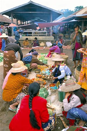 foods asia market - Market, Heho, Shan State, Myanmar (Burma), Asia Stock Photo - Rights-Managed, Code: 841-03673846