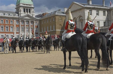 pompa - The Changing of the Guard, Horse Guards Parade, London, England, United Kingdom, Europe Foto de stock - Direito Controlado, Número: 841-03673878