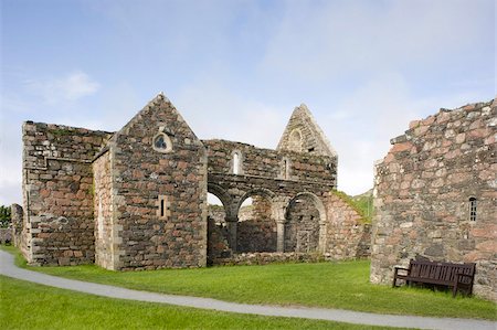 The ruins of the Iona Nunnery on the island of Iona, Inner Hebrides, Highlands, Scotland, United Kingdom, Europe Stock Photo - Rights-Managed, Code: 841-03867802