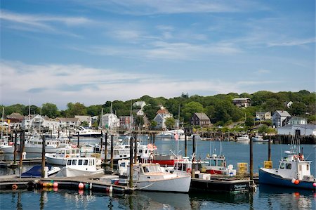 Fishing boats in the harbour in Gloucester, Massachussetts, New England, United States of America, North America Stock Photo - Rights-Managed, Code: 841-03867840