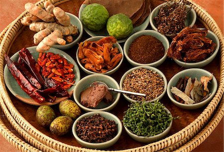 sureste asiático - Spices used in Thai food, Thailand, Southeast Asia, Asia Foto de stock - Con derechos protegidos, Código: 841-03867906