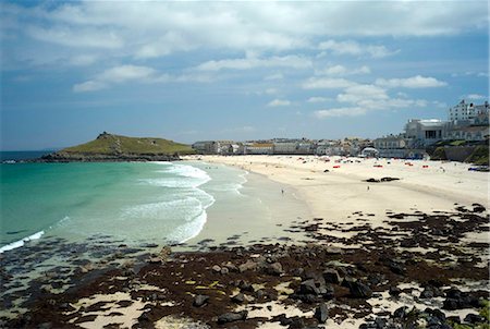 saint ives - Porthmeor beach, St. Ives, Cornwall, England, United Kingdom, Europe Foto de stock - Con derechos protegidos, Código: 841-03867974