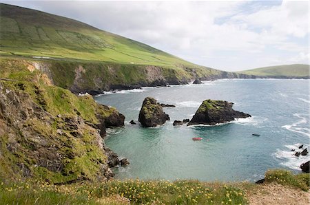 slea head drive - View from Slea Head Drive near Dunquin, Dingle Peninsula, County Kerry, Munster, Republic of Ireland, Europe Foto de stock - Con derechos protegidos, Código: 841-03867999