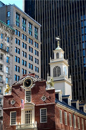 simsearch:6105-05396924,k - Old State House, Boston, Massachusetts, New England, United States of America, North America Fotografie stock - Rights-Managed, Codice: 841-03868064
