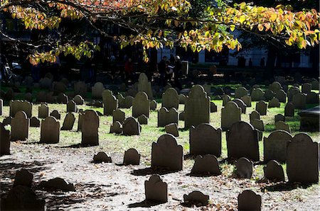 funerals - Old Granary Burial Ground, Boston, Massachusetts, New England, United States of America, North America Foto de stock - Con derechos protegidos, Código: 841-03868060