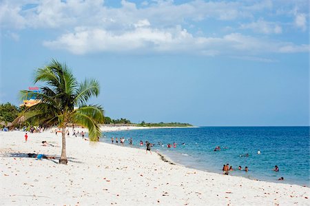 palm tree ocean scenes - Playa Ancon, beach resort, Trinidad, Cuba, West Indies, Caribbean, Central America Stock Photo - Rights-Managed, Code: 841-03868268