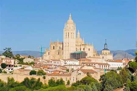 segovia - Gothic style Segovia Cathedral dating from 1577, UNESCO World Heritage Site, Segovia, Madrid, Spain, Europe Stock Photo - Rights-Managed, Code: 841-03868420