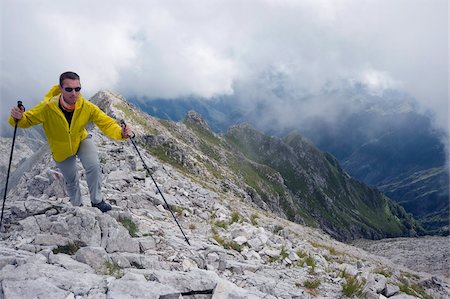 Hiker in the Apuan Alps, Tuscany, Italy, Europe Foto de stock - Con derechos protegidos, Código: 841-03868494